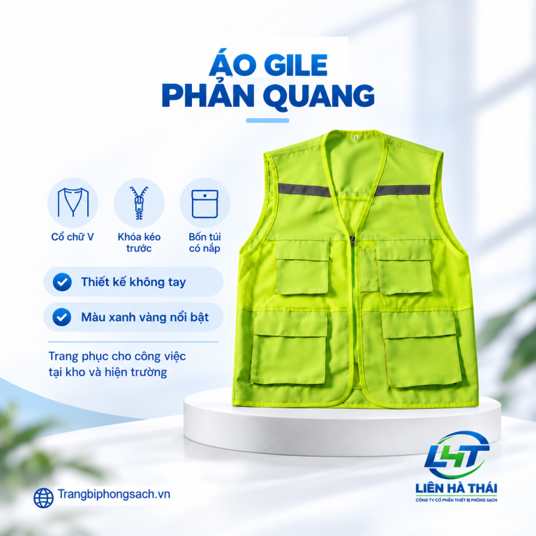 Áo gile phản quang (Áo gile bảo hộ phản quang / Áo phản quang gile kỹ sư)