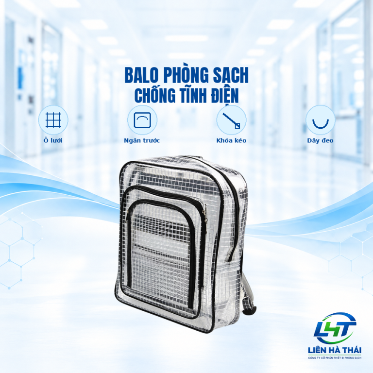 Balo phòng sạch chống tĩnh điện (Balo PVC chống tĩnh điện / Balo phòng sạch trong suốt ESD)