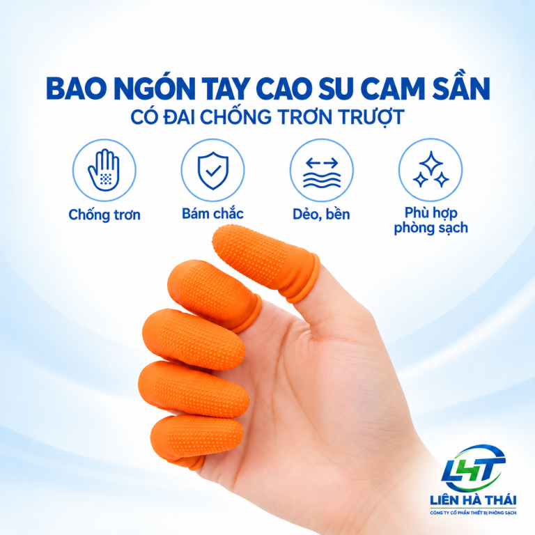 Bao Ngón Tay Cao Su Cam Sần Có Đai Chống Trơn Trượt