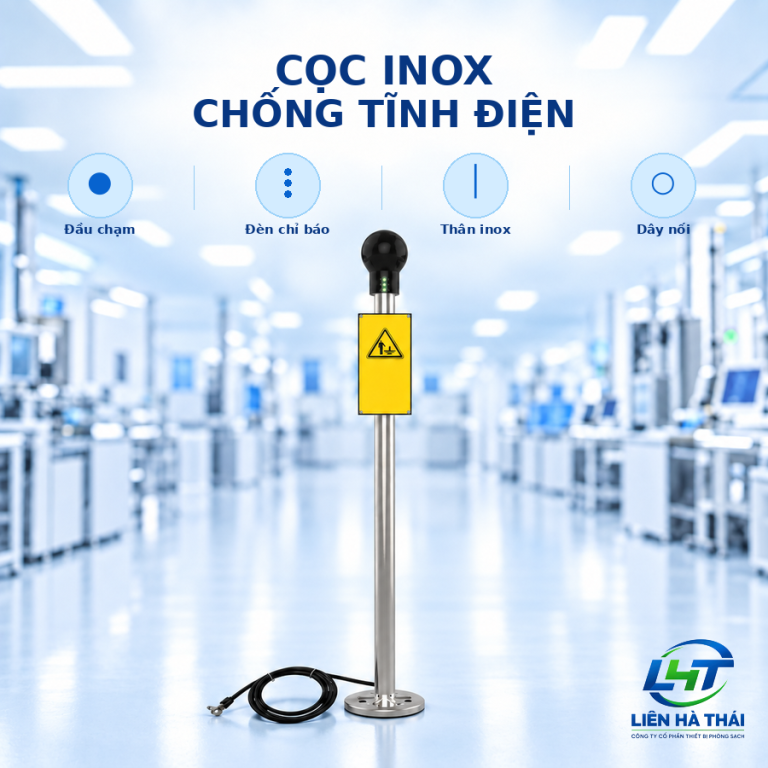 Cọc inox xả tĩnh điện (Cột xả tĩnh điện inox / Cọc xả tĩnh điện cá nhân bằng inox)