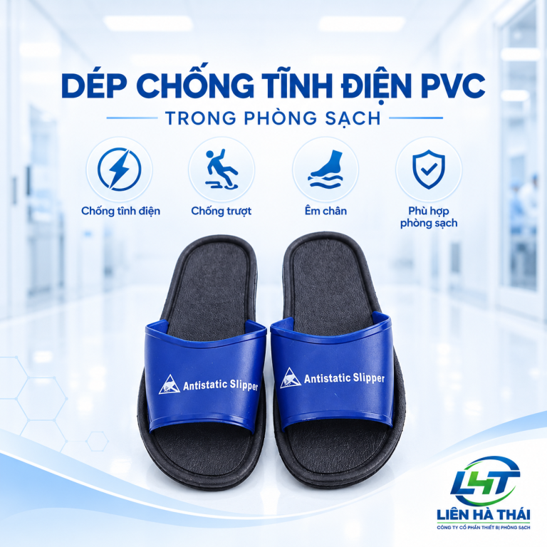 Dép chống tĩnh điện PVC trong phòng sạch (Dép nhựa PVC chống tĩnh điện / Dép ESD phòng sạch)