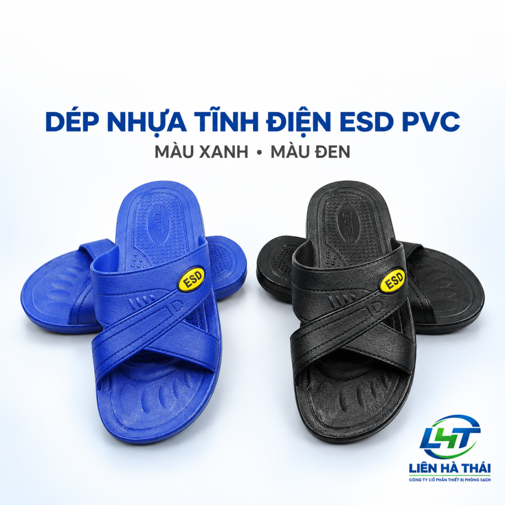 Dép Nhựa Tĩnh Điện ESD PVC Chống Trượt