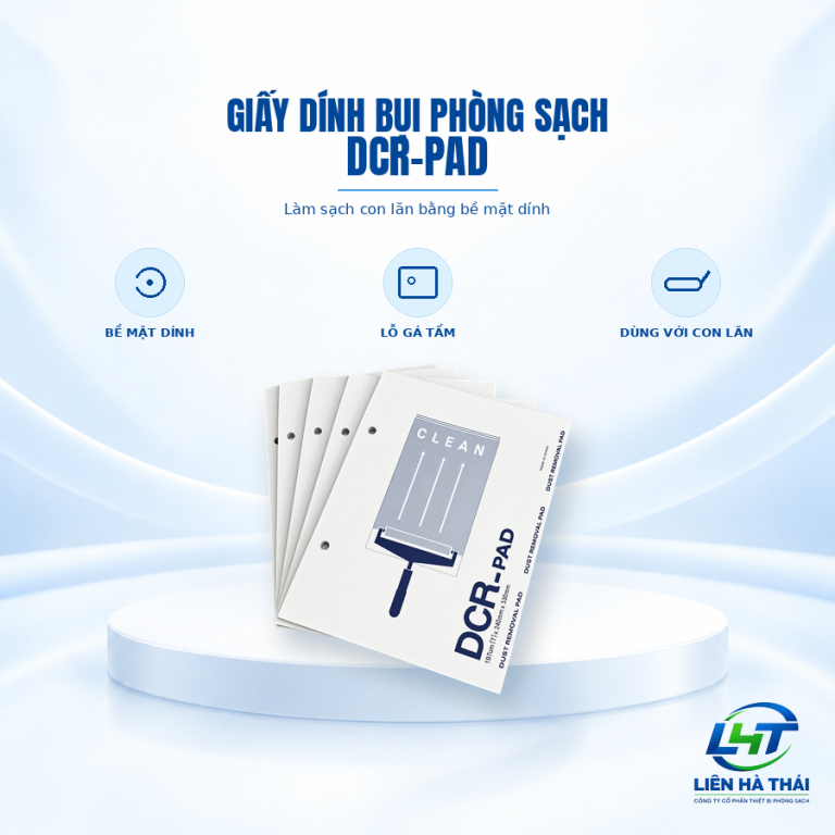Giấy dính bụi phòng sạch DCR-Pad (Tấm dính bụi DCR Pad / Tập giấy dính bụi con lăn DCR)