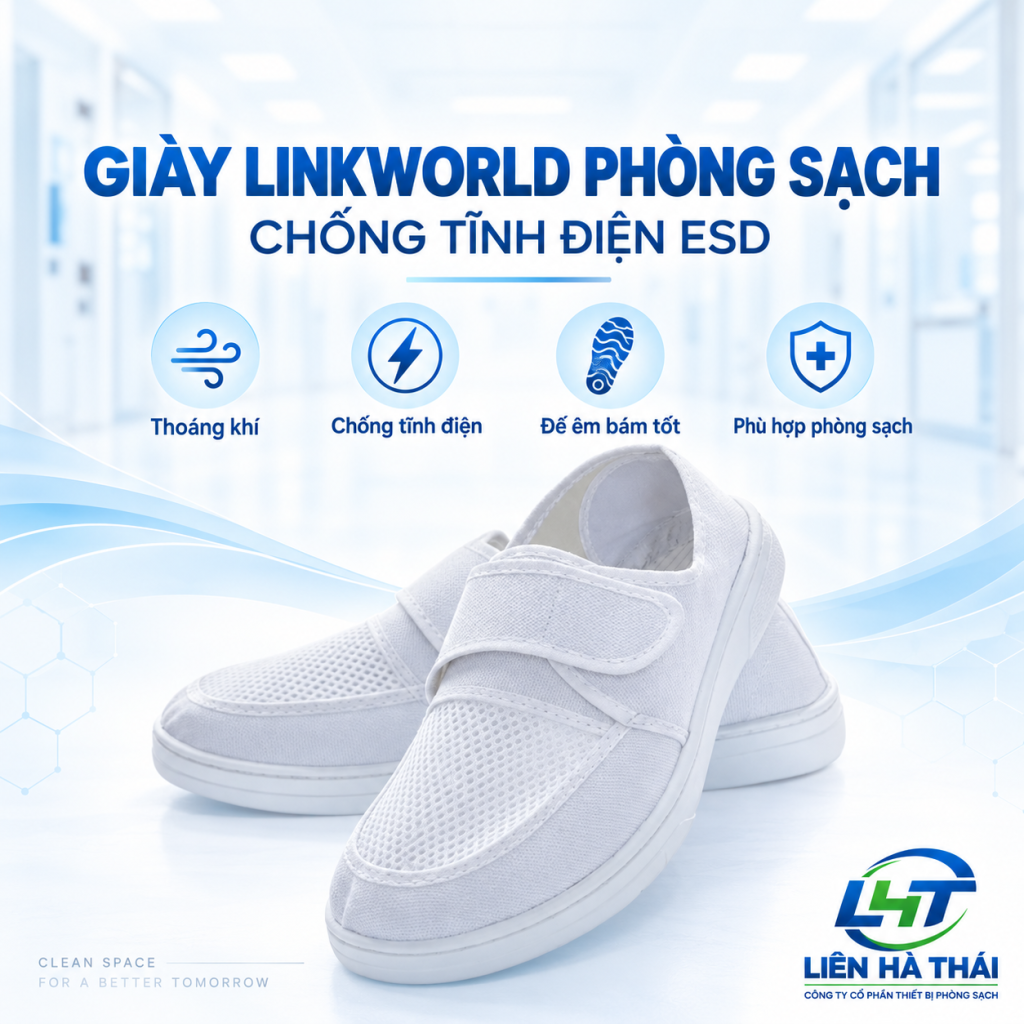 Giày Linkworld Phòng Sạch Chống Tĩnh Điện ESD