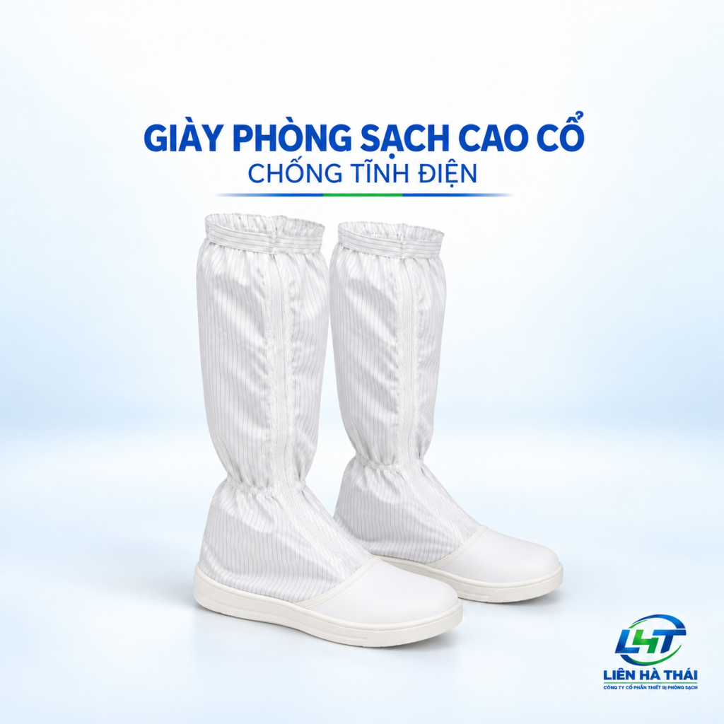 Giày Phòng Sạch Cao Cổ Chống Tĩnh Điện | Đạt Chuẩn ESD