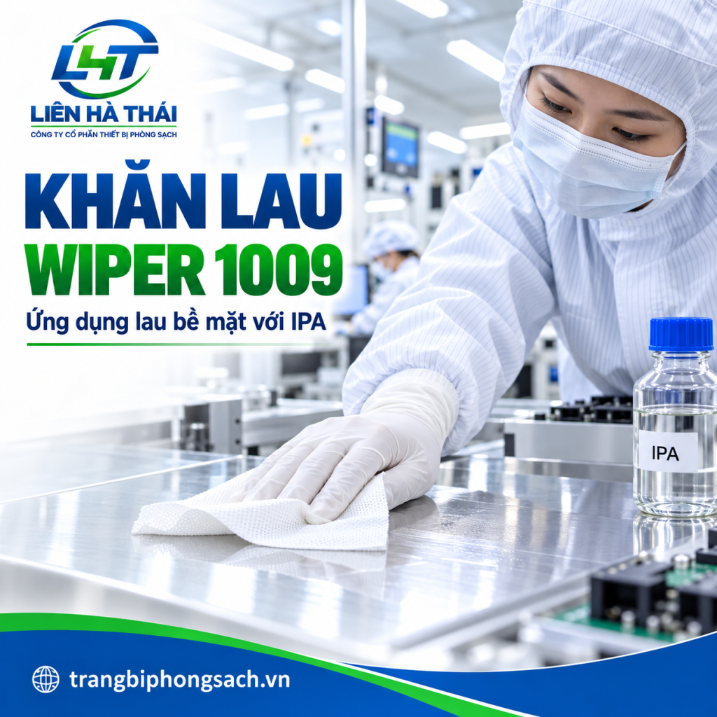 Đánh giá chi tiết khả năng thấm hút dung môi IPA của khăn lau Wiper 1009