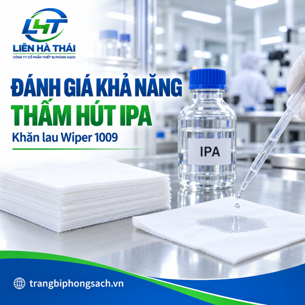 Đánh Giá Khả Năng Thấm Hút Dung Môi IPA Của Khăn Lau Wiper 1009