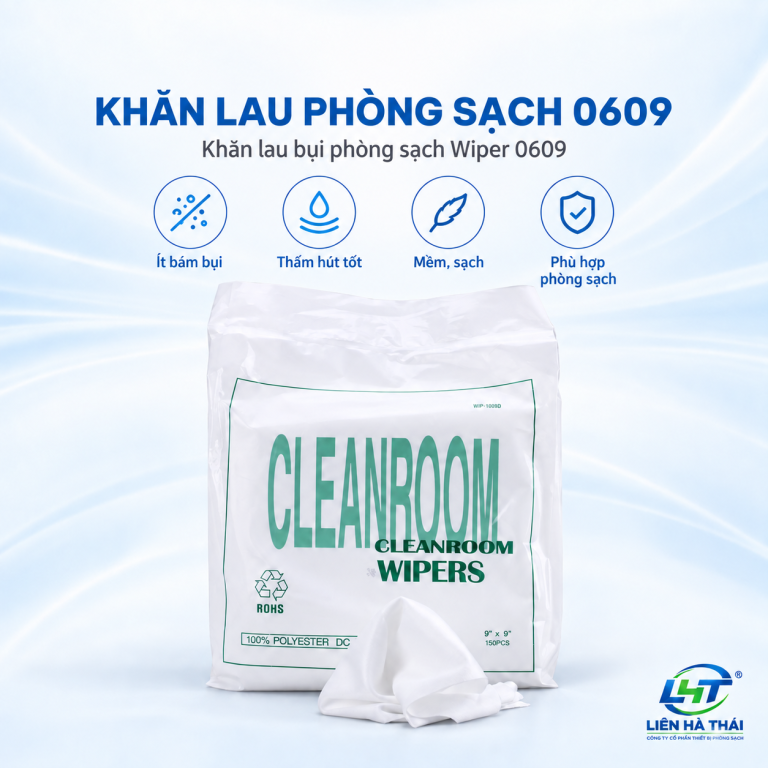 Khăn lau phòng sạch 0609 (Khăn lau bụi phòng sạch Wiper 0609)