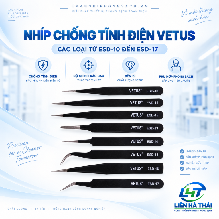 Nhíp chống tĩnh điện Vetus các loại từ ESD-10 đến ESD-17