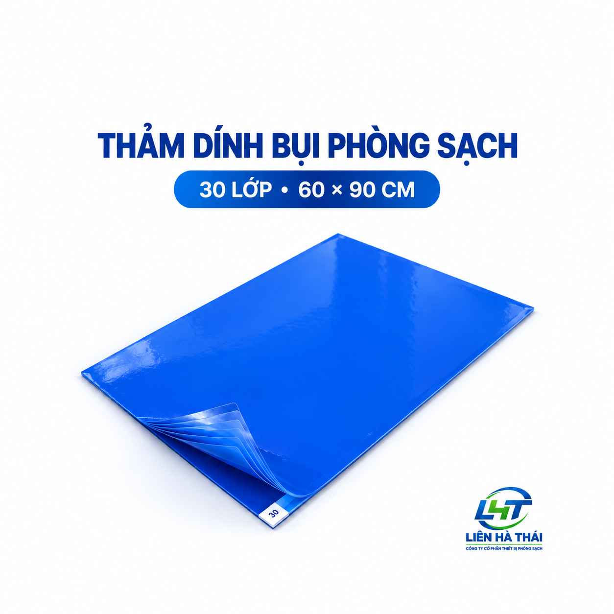 Thảm dính bụi phòng sạch Sticky Mat 30 lớp màu xanh 60x90cm