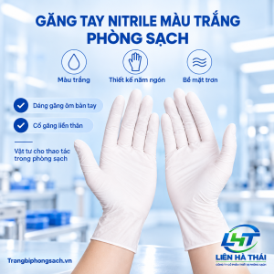 Găng tay Nitrile màu trắng phòng sạch (Găng tay Nitrile trắng)
