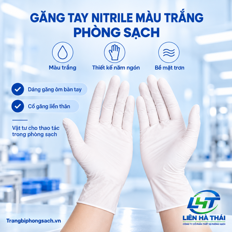 Găng tay Nitrile màu trắng phòng sạch (Găng tay Nitrile trắng)
