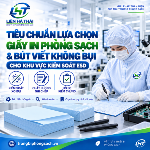 Tiêu Chuẩn Giấy In Phòng Sạch Và Bút Viết Không Bụi ESD
