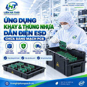 Ứng Dụng Khay Và Thùng Nhựa Dẫn Điện ESD Chứa Bảng Mạch PCB