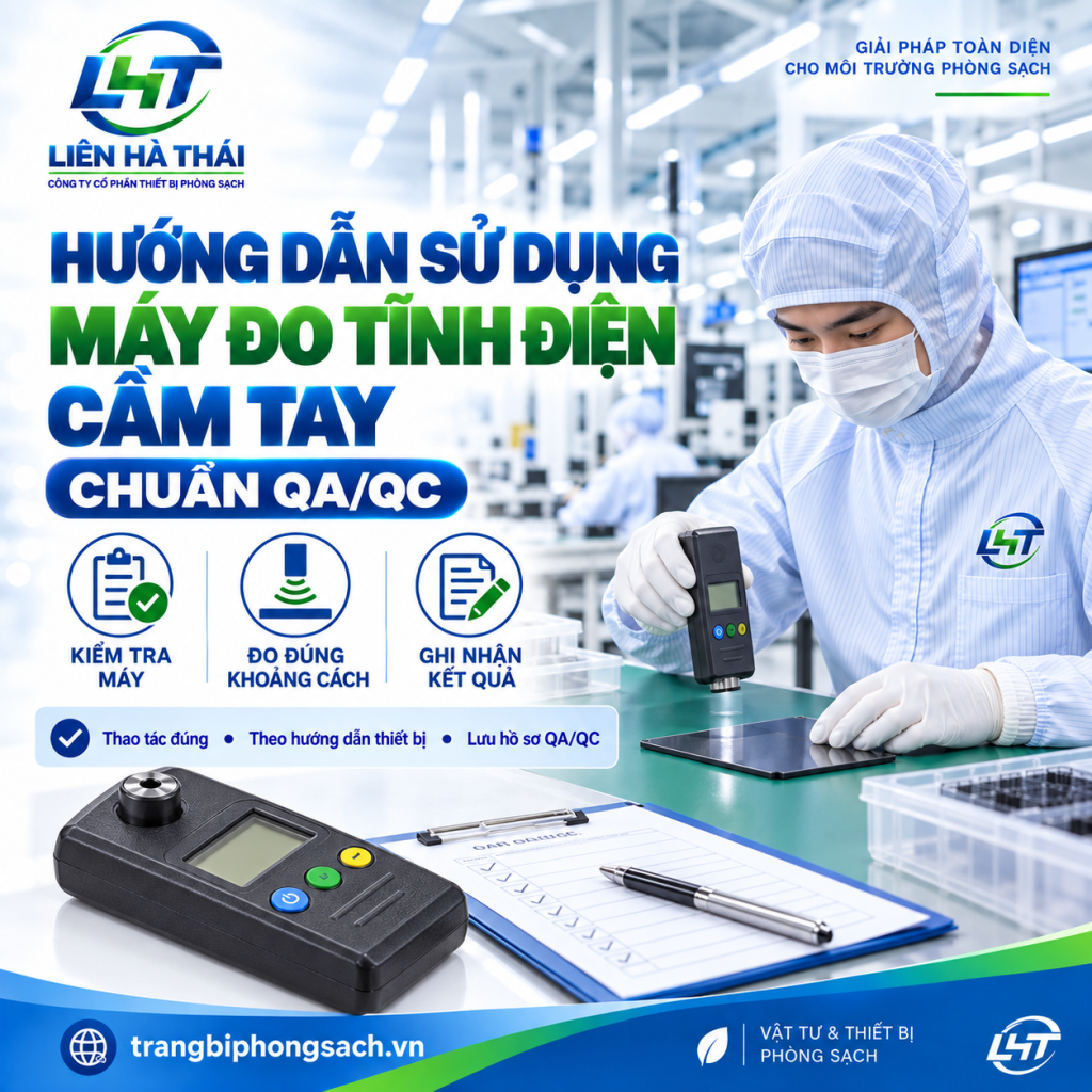 Hướng Dẫn Sử Dụng Máy Đo Độ Tĩnh Điện Cầm Tay Chuẩn QA/QC