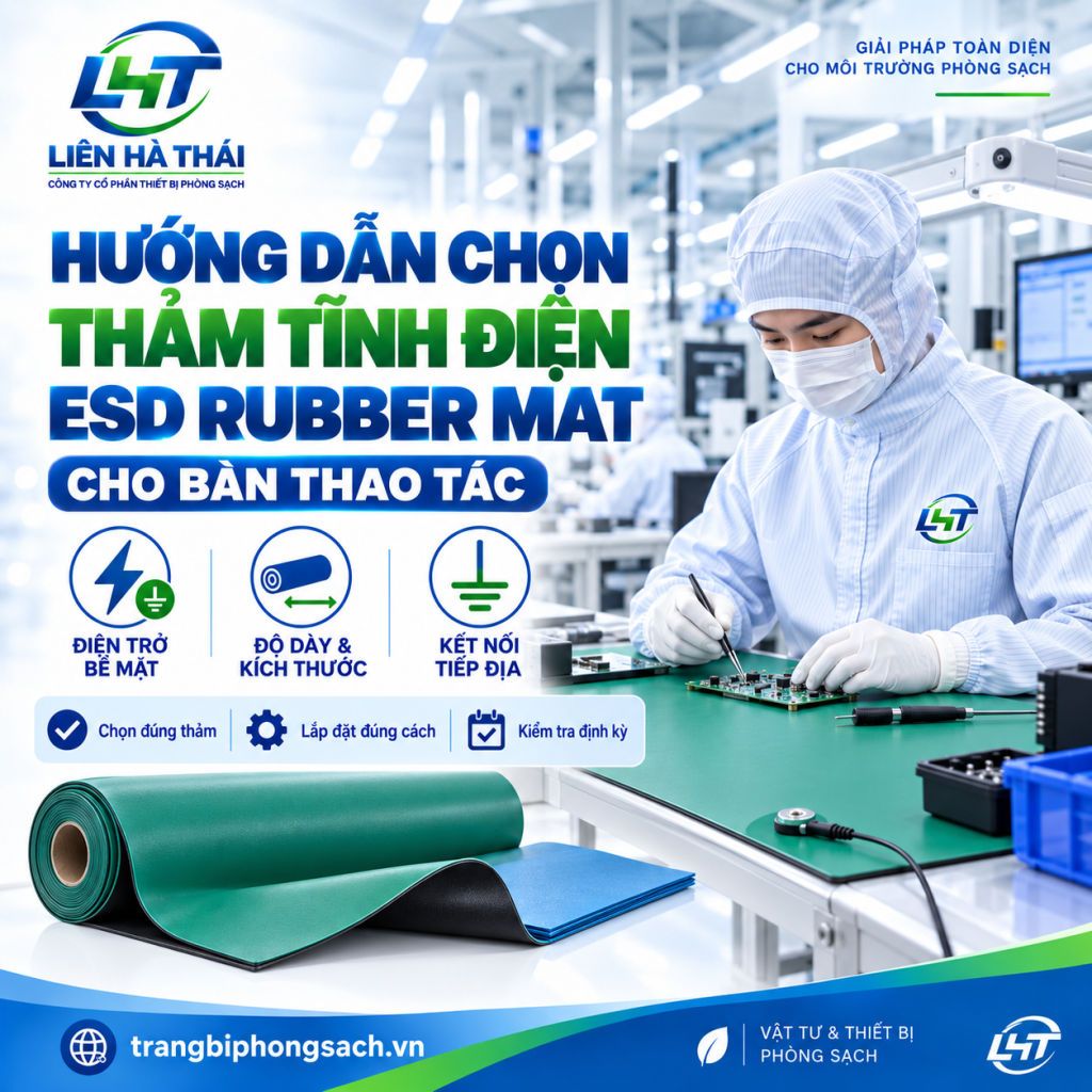 Hướng Dẫn Chọn Thảm Tĩnh Điện ESD Rubber Mat Cho Bàn Thao Tác